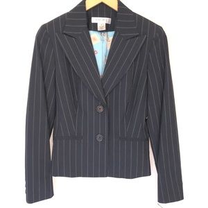 NWT Nine West Navy Stripe Suit Blazer Career Sz 6